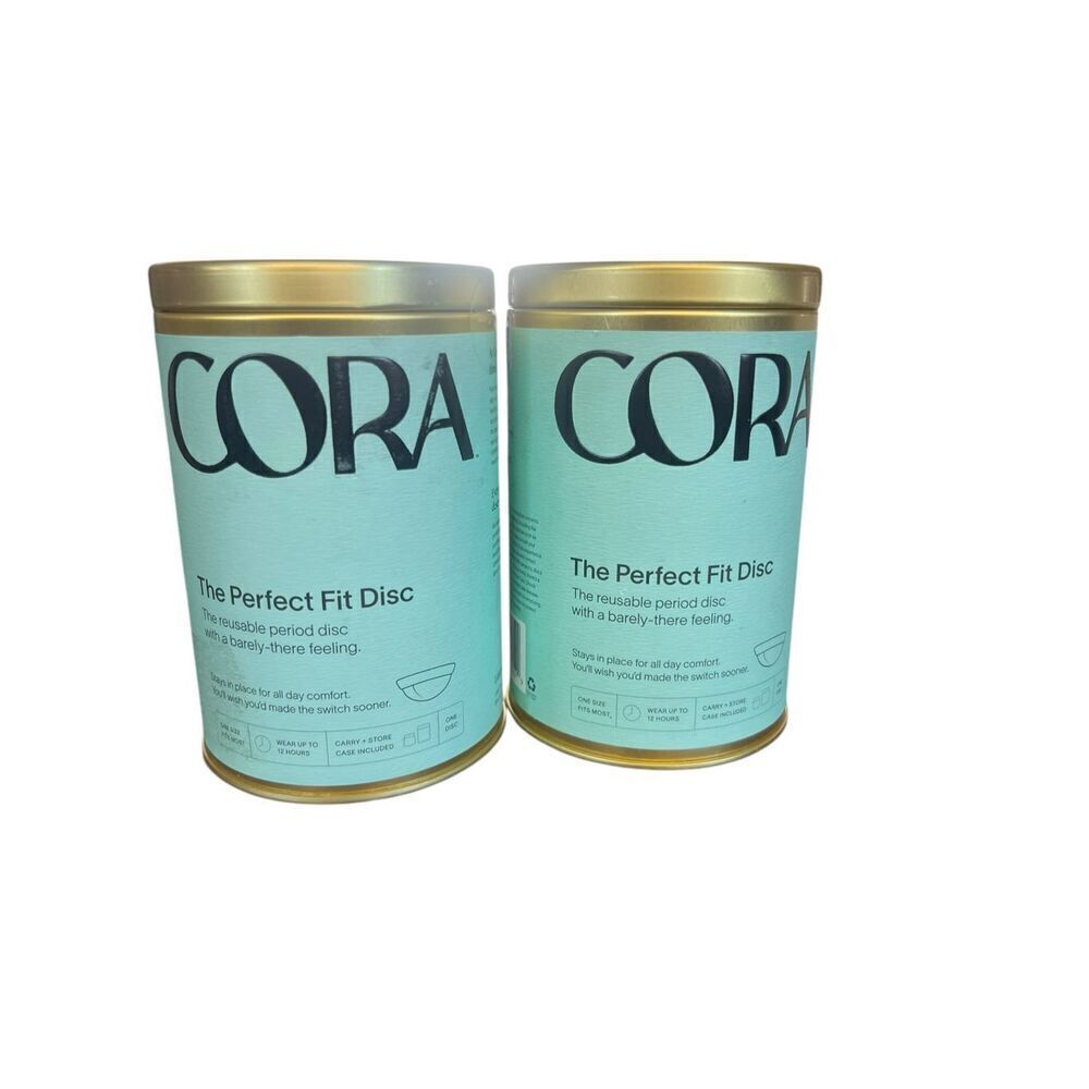 2-Cora Reusable Menstrual Perfect Fit Disc Period Cup - 1ct each